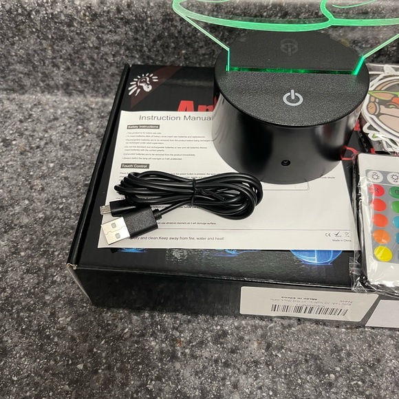 Yoda Star Wars 3D Night Light Lamp, 20 Colors/Modes, Sticker, Cord/Batteries NIB - Picture 5 of 8